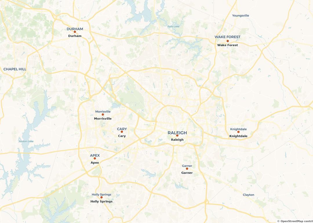 Map of the area Back 40 Property Services serves